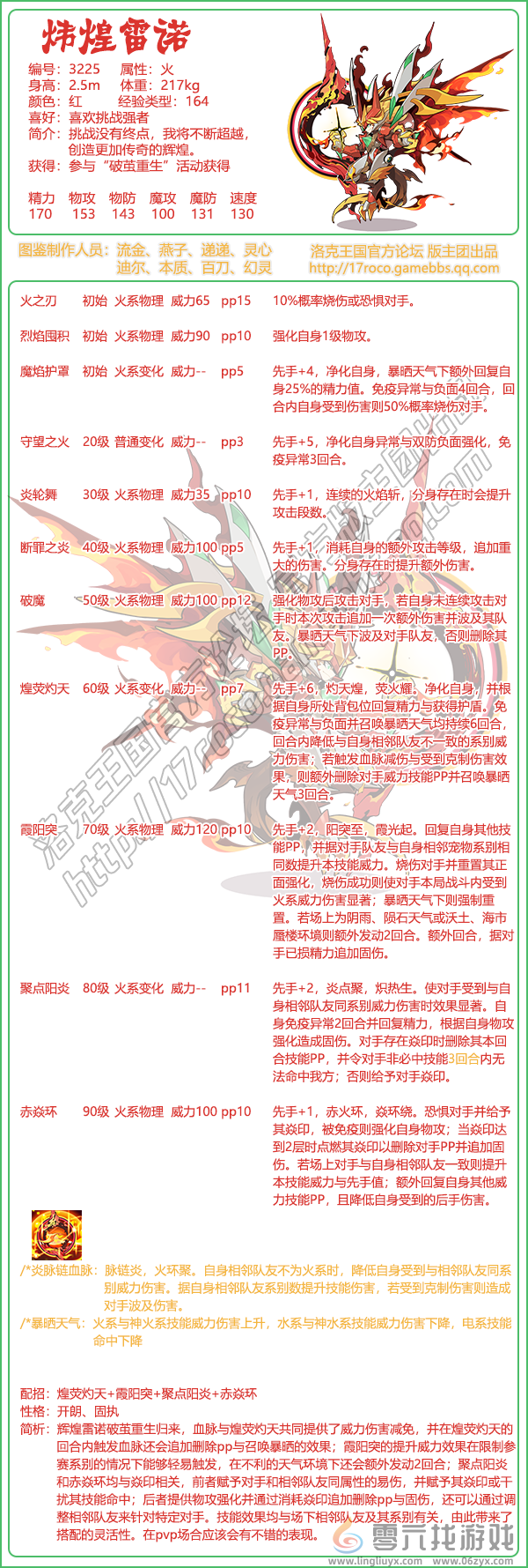 《洛克王国》炜煌雷诺技能搭配推荐(图2)