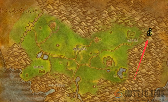 魔兽世界阿拉希高地矿点分布图(图1)